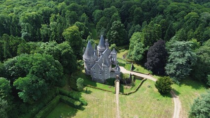 drone photo Roches de Coffins castle france europe