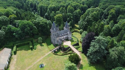 drone photo Roches de Coffins castle france europe