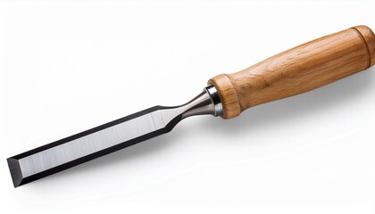 Modern chisel isolated on white. Carpenter's tool on isolate White background, PNG