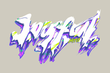 Futuristic streetwear Poster With Aesthetic Graphic Design for T shirt Street Wear and Urban Style