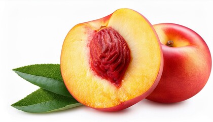 peach isolated on White background PNG