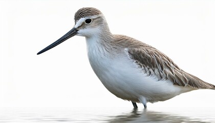 Obraz premium Sandpiper bird front view full body isolate on White background PNG