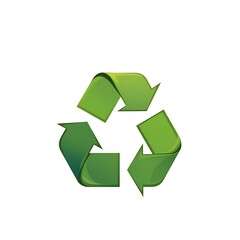 Obraz premium Green Leaf with Recycle Symbol Vector Icon for Eco-Friendly Themes