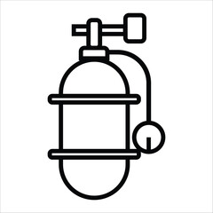 air tank vector icon line sign