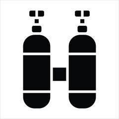air tank vector icon line sign