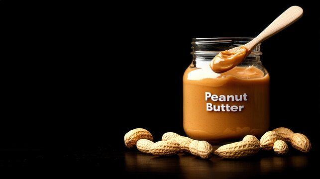 jar of peanut butter, spelled out as "Peanut Butter"  
