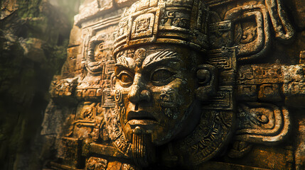 Ancient artifact, intricate carvings and mystical aura. Mystical. Illustration