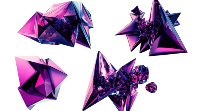 Colorful Abstract Polygonal Background With Sharp Geometric Shapes Generative AI