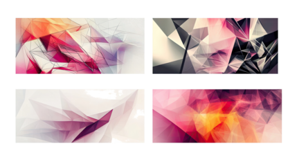 Vibrant Abstract Polygonal Background With Dynamic Shapes Generative AI