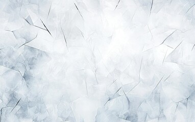 Obraz premium A close view of cracked ice with a soft white background, capturing the intricate textures and patterns of winter's chill