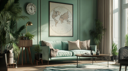 modern living room with sofa