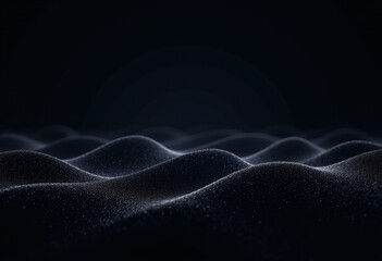 Naklejka premium dark background waves digital dots lines high tech design art projects