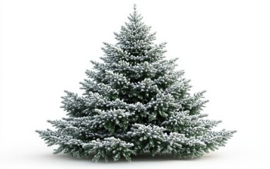 Fototapeta premium 3d christmas tree charachter on a clean white background 