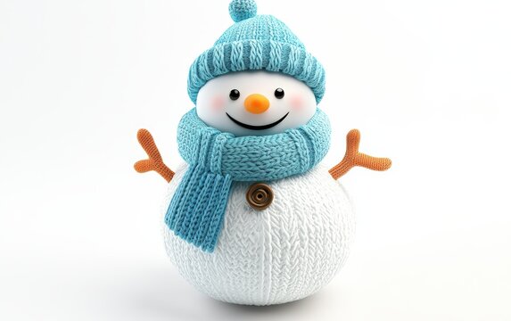 3d christmas charachter on a clean white background 