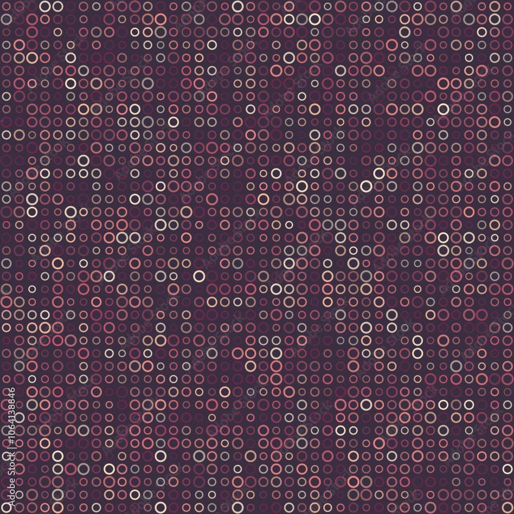 Poster abstract background. rings in multiple colors. muted purple and gray tones with dark background. mod