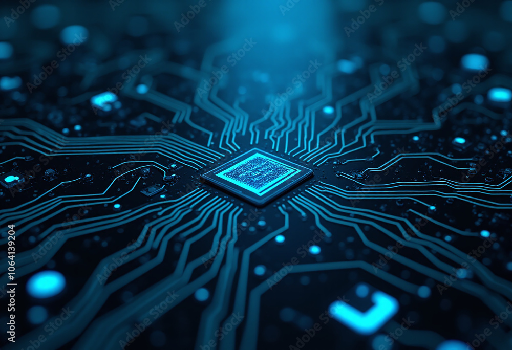 Aufkleber electronic circuits form modern futuristic background digital components advanced technology design 