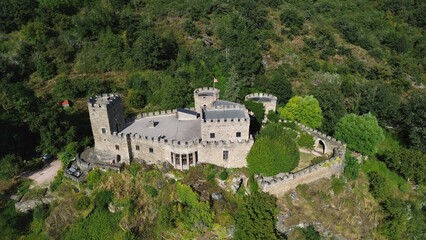 drone photo Chouvigny castle france europe
