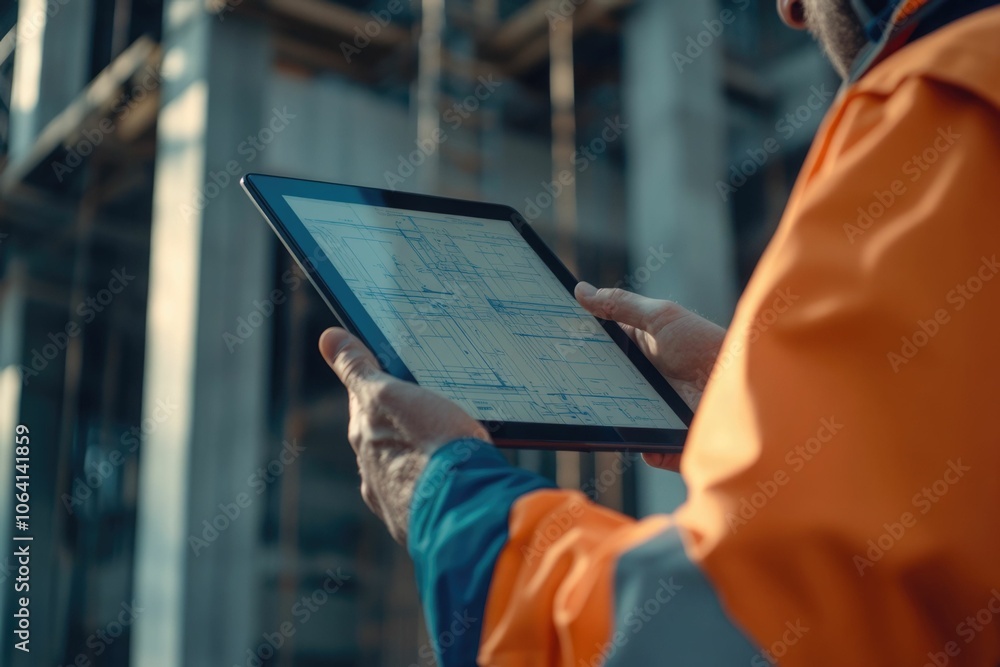 Poster everyone needs to be on the same page. shot of a group of architects using a digital tablet at a bui