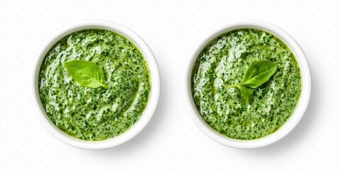 Obraz premium Fresh Basil Dip with Parmesan Sauce