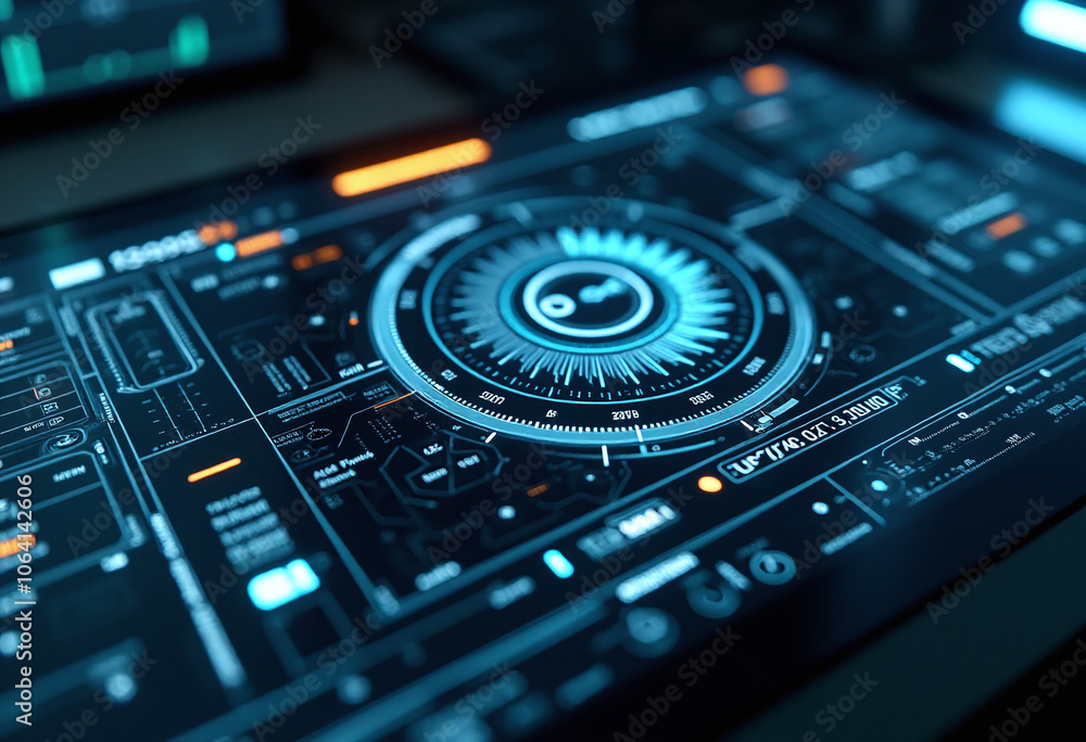 Aufkleber future tech elements enhance hud display futuristic environment advanced special effects