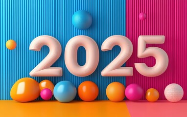 Number "2025" 3d vector professiona