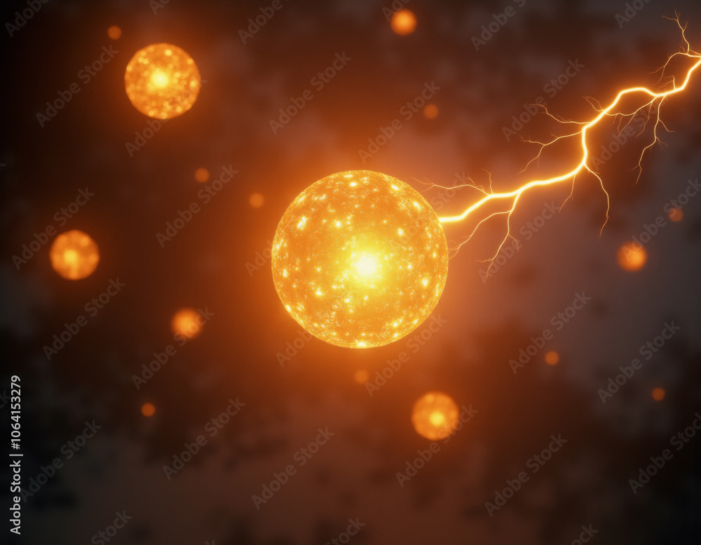 Wall mural lightning concept. generative ai.