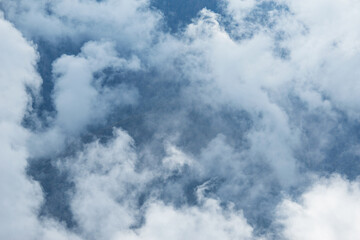 Clouds above the mountains.