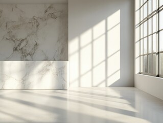 Fototapeta premium Modern Minimalist Interior with Sunlight