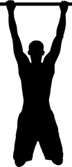 Silhouette of Man Pull Ups
