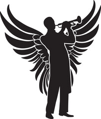 Obraz premium Trumpet Player (Male) in Wings