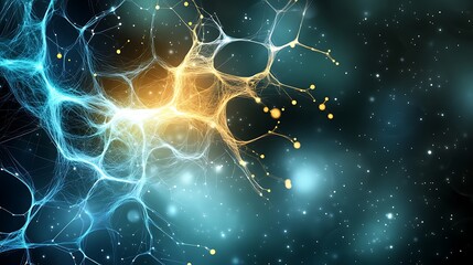 Naklejka premium A striking visual representation of interconnected data streams