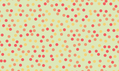 Seamless dotted pattern with colorful circles, ideal for textile fabrics, wallpaper, or abstract backgrounds. A trendy geometric design for creative decor.