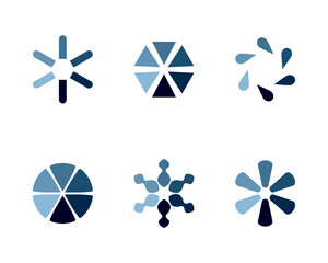 Collection Loading bar status icon. Vector illustration. Set of vector loaded icons. Download progress. Donload or Upload.