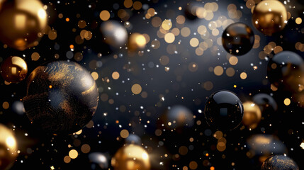 Elegant abstract black and golden background for a New Year celebration event