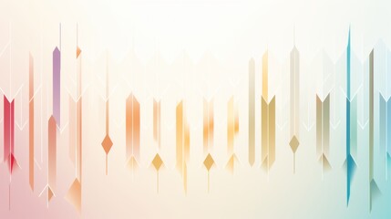  colorful arrows pointing in different directions, representing diverse paths and possibilities, symbolizing boundless potential against a pastel-colored background.