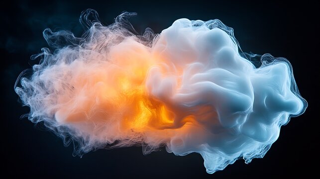 An intriguing stock photo of a cutting edge data cloud exuding a futuristic vibe with its glowing nodes