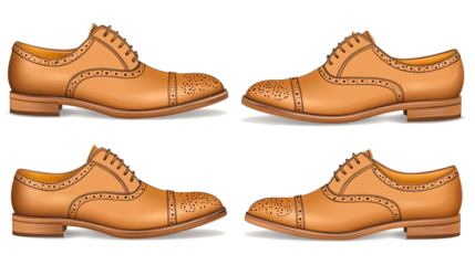 Classic Men's Brogue Shoes Showcasing Craftsmanship Generative AI