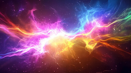 Crazy mystical coloured light effects. incredible combinations of abstract light lines. Mystical. Illustration
