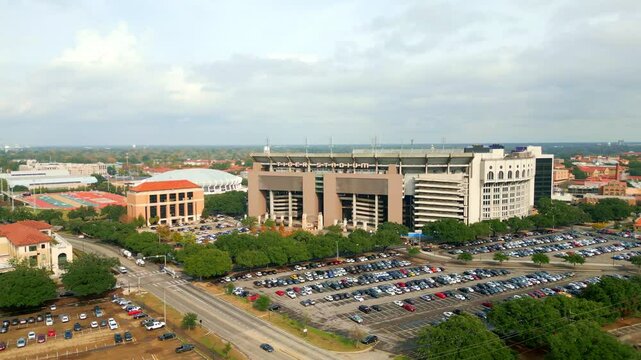 Louisiana State University skyline including Tiger Stadium, home to LSU Football
