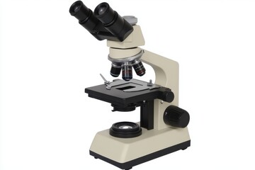 Laboratory Microscope on White Background