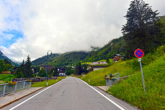 Gargellener Stra&szlig;e (L 192) zwischen St. Gallenkirch und Gargellen in Vorarlberg/&Ouml;sterreich