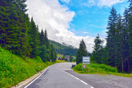 Gargellener Stra&szlig;e (L 192) in Gargellen/St. Gallenkirch in Vorarlberg/&Ouml;sterreich