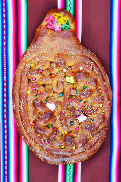 Traditional peruvian bread for All Souls' Day.