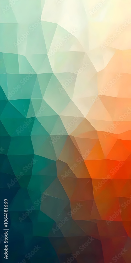 Poster a vibrant abstract background featuring a blend of teal, orange, and cream tones creating a dynamic,