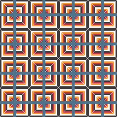 Abstrakcyjny geometryczny wzór. Bezszwowe wektorowe tło. Kolorowa tekstura. © Monika