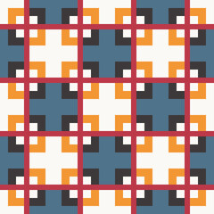 Abstrakcyjny geometryczny wzór. Bezszwowe wektorowe tło. Kolorowa tekstura. © Monika