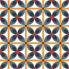 Abstrakcyjny geometryczny wzór. Bezszwowe wektorowe tło. Kolorowa tekstura. © Monika