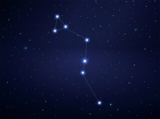 Serpens constellation in night sky © ad_hominem