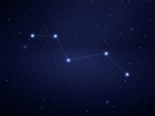 Vulpecula constellation in night sky