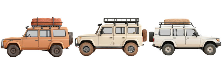 Obraz premium Exploring Off-Road Adventures with Rugged Vehicles Ready for Every Journey